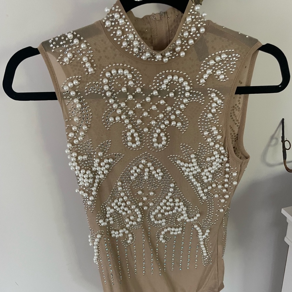 Beaded sexy bodysuit